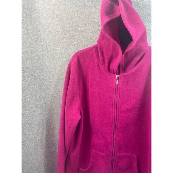 Hoodie Full Zip Jacket Womens Pink Pockets Warm Comfy Casual - Picture 3 of 13